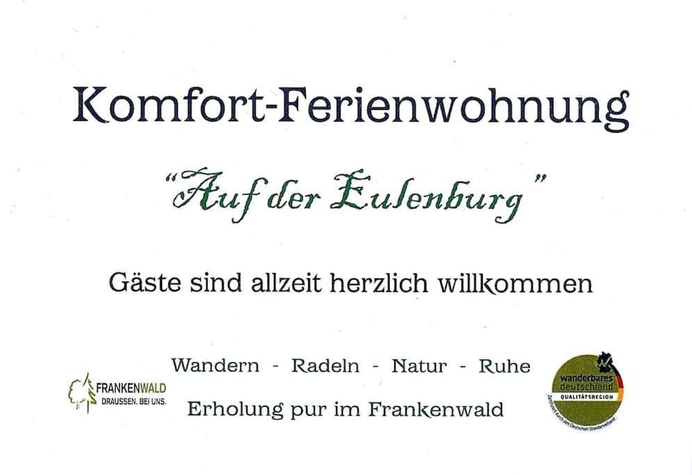 Komfort-Ferienwohnung Auf Der Eulenburg Grafengehaig Eksteriør billede
